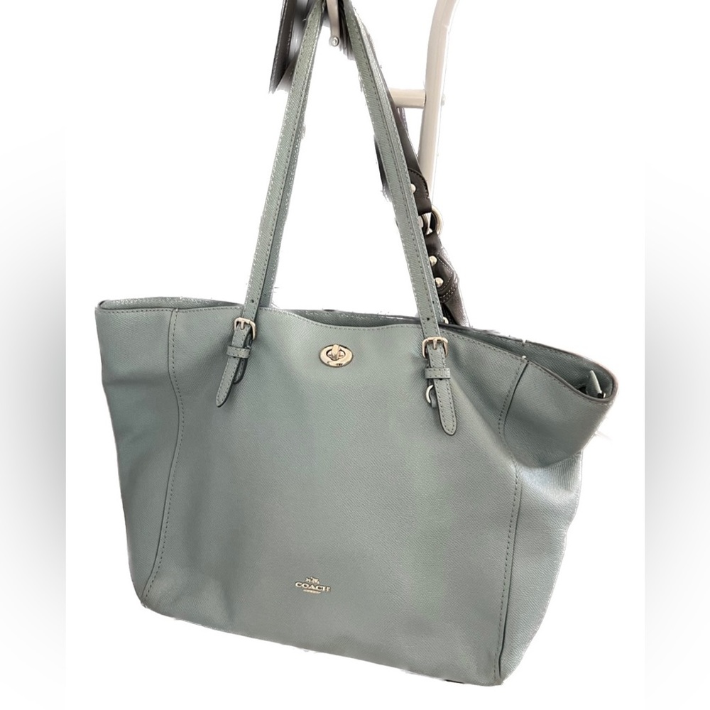 COACH Light Blue Large Purse Bag